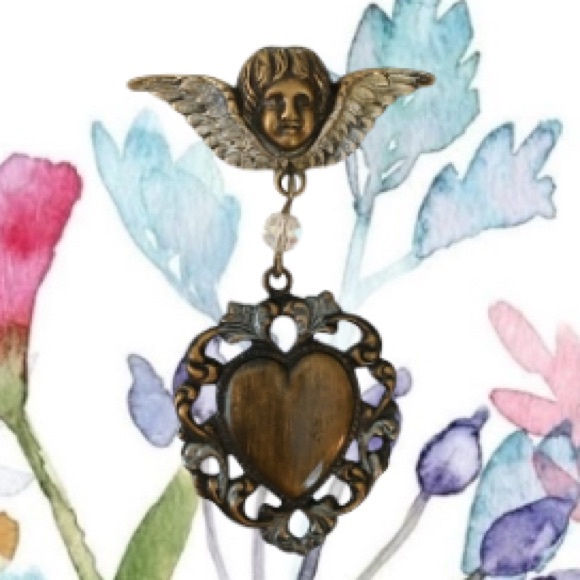 💗Reproduction “Cherub” Victoriana Brooch from the Sweet Romance Collection - Picture 4 of 10